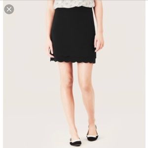 LOFT Scalloped Hem Skirt